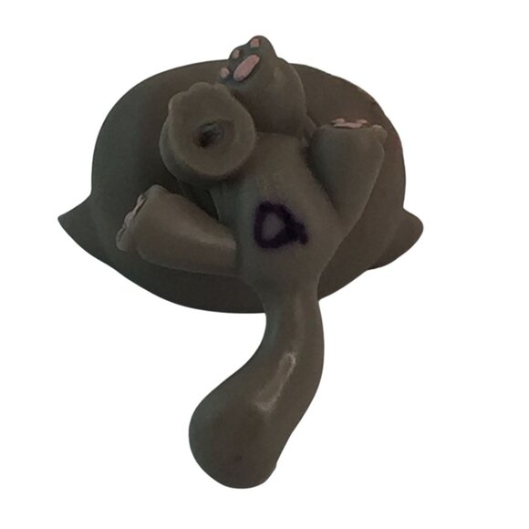 Littlest Pet Shop LPS #467 Shorthair Kitty Cat Flocked Flower Eyes - Picture 5 of 7